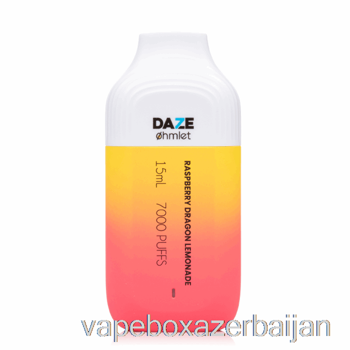 Vape Azerbaijan 7 Daze OHMLET 7000 0% Zero Nicotine Disposable Raspberry Dragon Lemonade